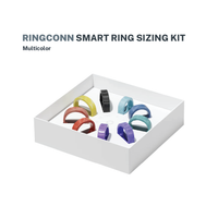 Ringconn smart ring sizing kit with various colored rings