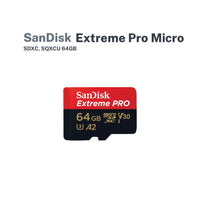 Sandisk Extreme Pro Micro SDXC, SQXCU, 64GB