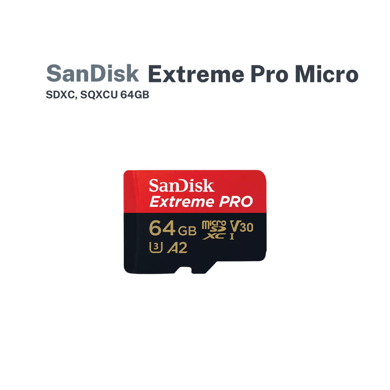 SanDisk Extreme Pro microSDXC, SQXCU 64GB (SDSQXCU-064G-GN6MA)