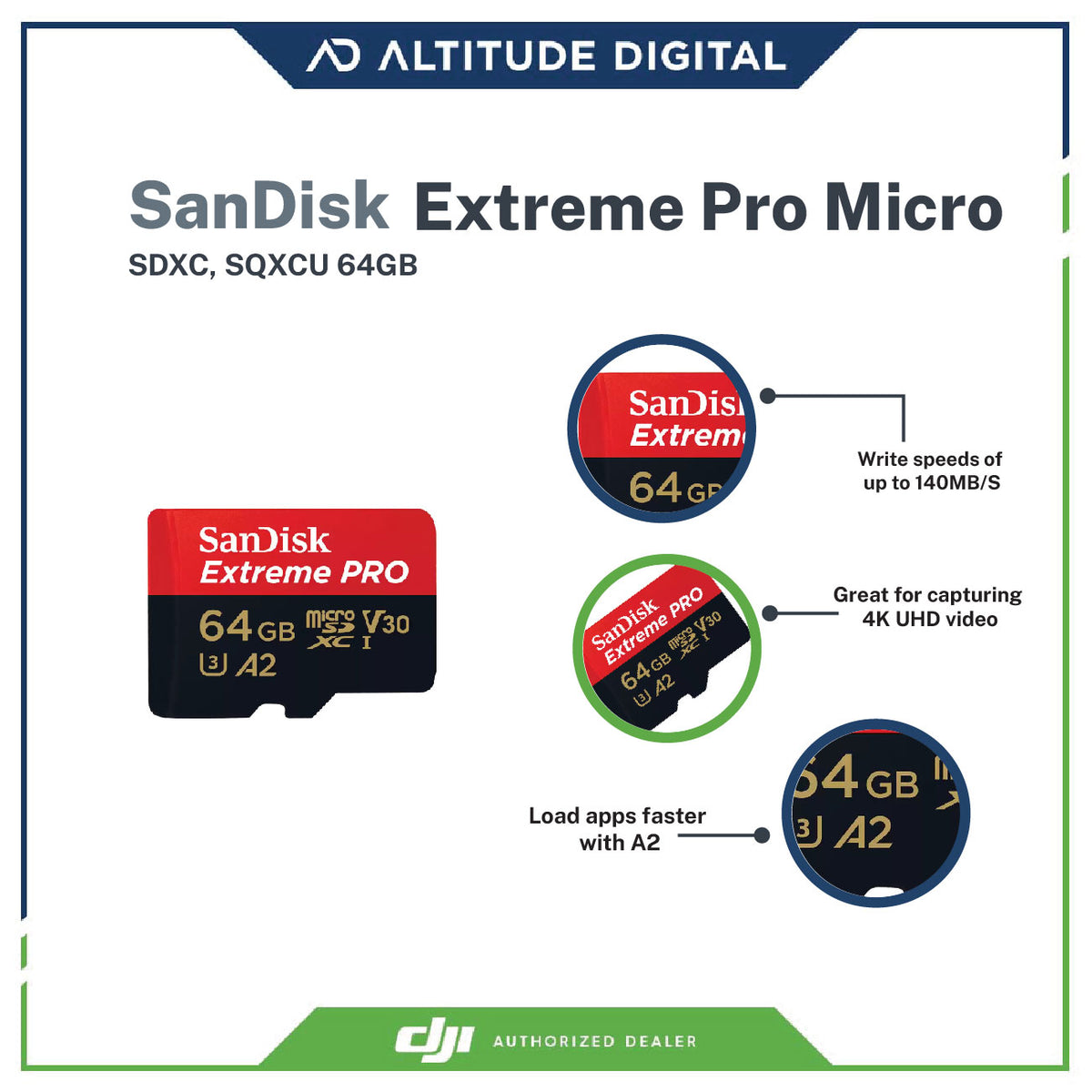 SanDisk Extreme Pro UHS-I Micro SDXC (64GB) Altitude
