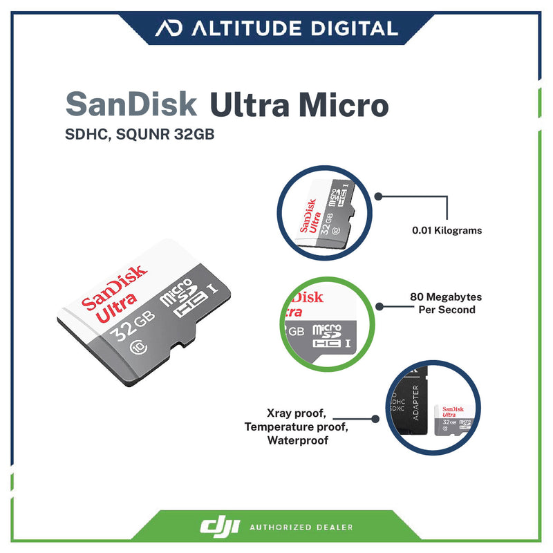 SanDisk 32GB Ultra microSDHC UHS-I/Class 10 Memory Card, Speed Up to 80MB/s  (SDSQUNS-032G) 