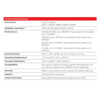 Sandisk Extreme 512GB Memory Card Brochure