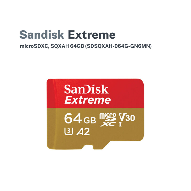 SanDisk Extreme microSDXC, SQXAH 64GB (SDSQXAH-064G-GN6GN)