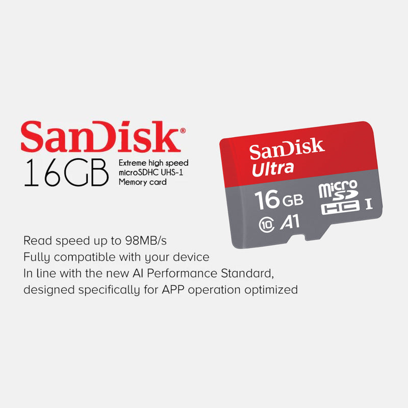 SanDisk Ultra microSDHC, SQUAR 16GB (SDSQUAR-016G-GN6MN)