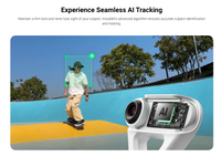 Guy skate boarding and using the Insta360 Flow 2 Pro AI movement tracker