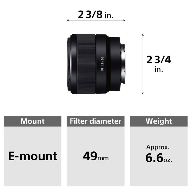 Sony FE 50mm F1.8 Lens (SEL50F18F)