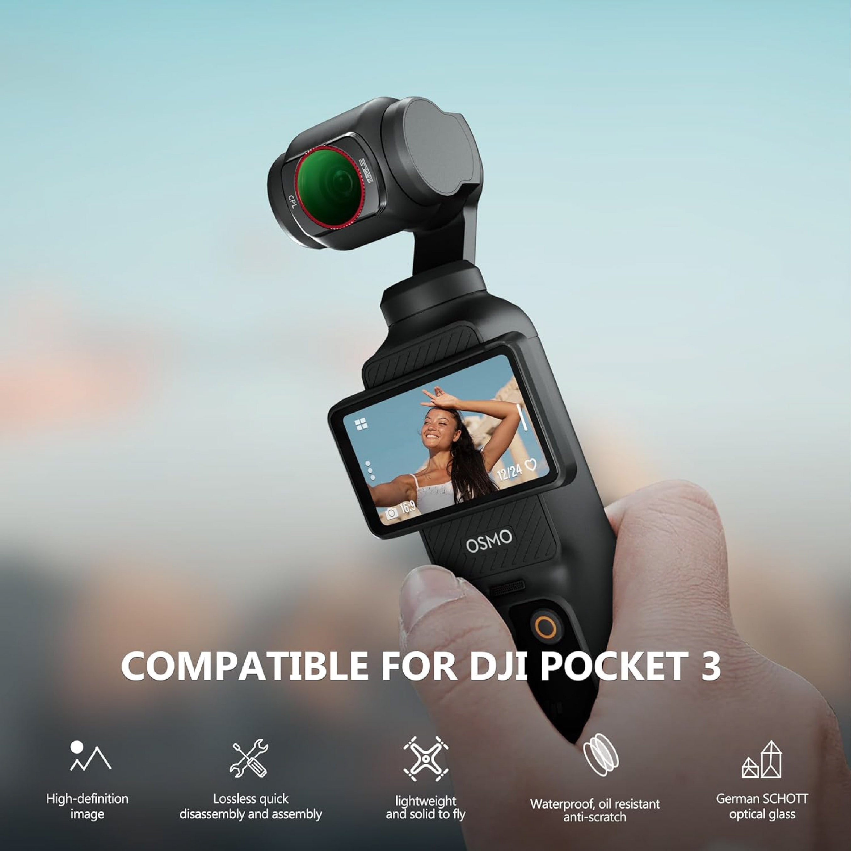 STARTRC Filter Installed on the DJI Pocket 3