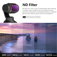 STARTRC Filters for the DJI Pocket 3 CPL/ND8/ND16/ND32/ND64/ND256