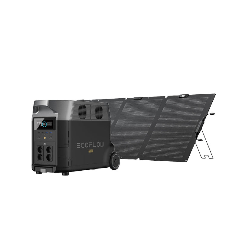 EcoFlow DELTA Pro + 220W Portable Solar Panel (Single- Face)