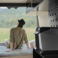 EcoFlow Wave Portable Air Conditioner being used in a van