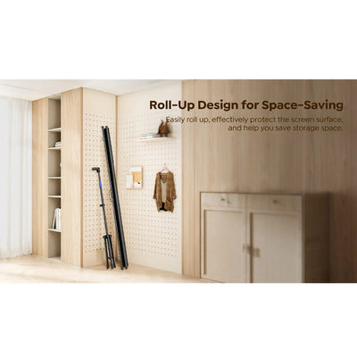 Save space when storing the Yaber YS-100F Projector screen with its roll-up design