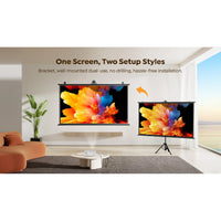 Mount the Yaber YS-84D screen on your wall using a bracket or have it stand on the floor using its tripod