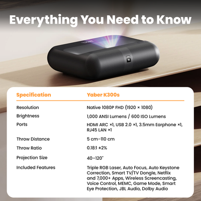 Yaber K300s Laser Projector