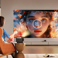Yaber U12 Entertainment Projector with an auto-focus feature