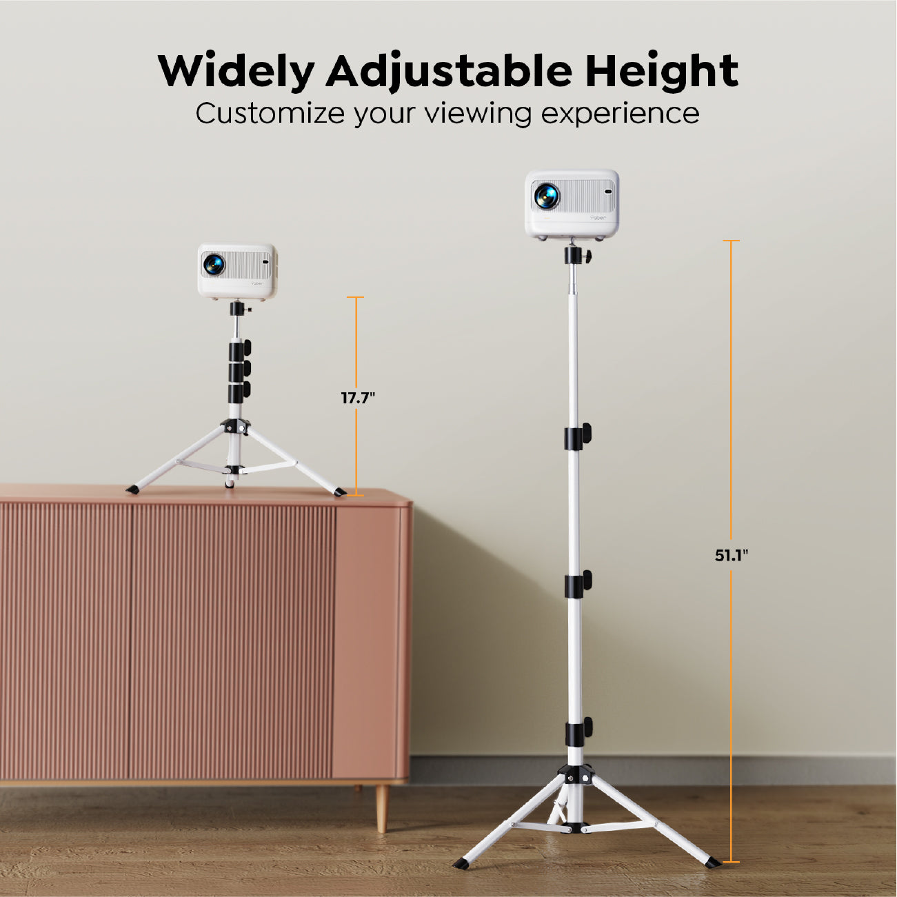 Yaber YH-130 Project Holder is 17.7 inches long which can be extended to 51.1 inches