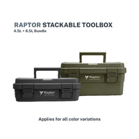 Raptor Case Utility Stackable Tool box 4.5L + 6.5L Bundle