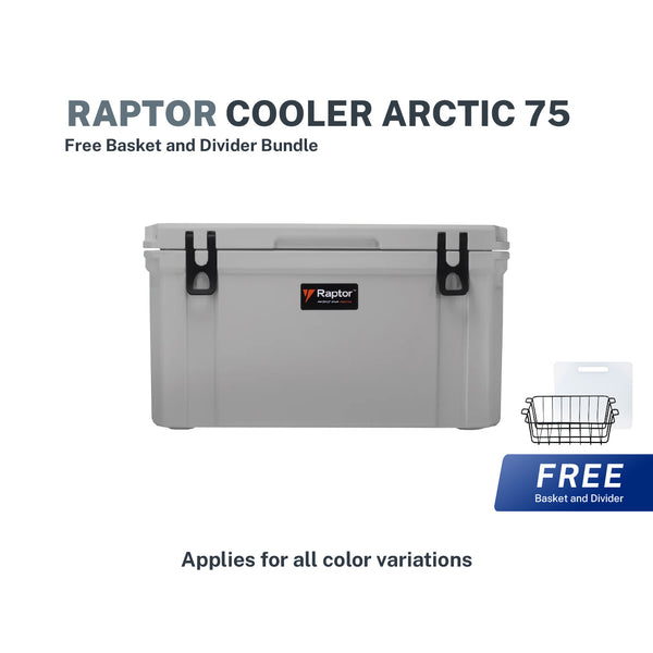 Raptor Cooler Arctic 75 + Free Basket and Divider
