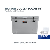 Raptor Cooler Polar 75 + Free Basket and Divider Bundle