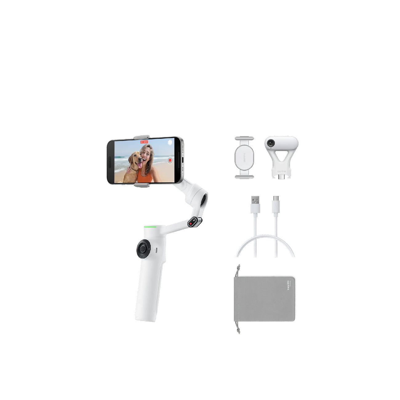 Insta360 Flow 2 Pro AI Tracker Bundle Summit White