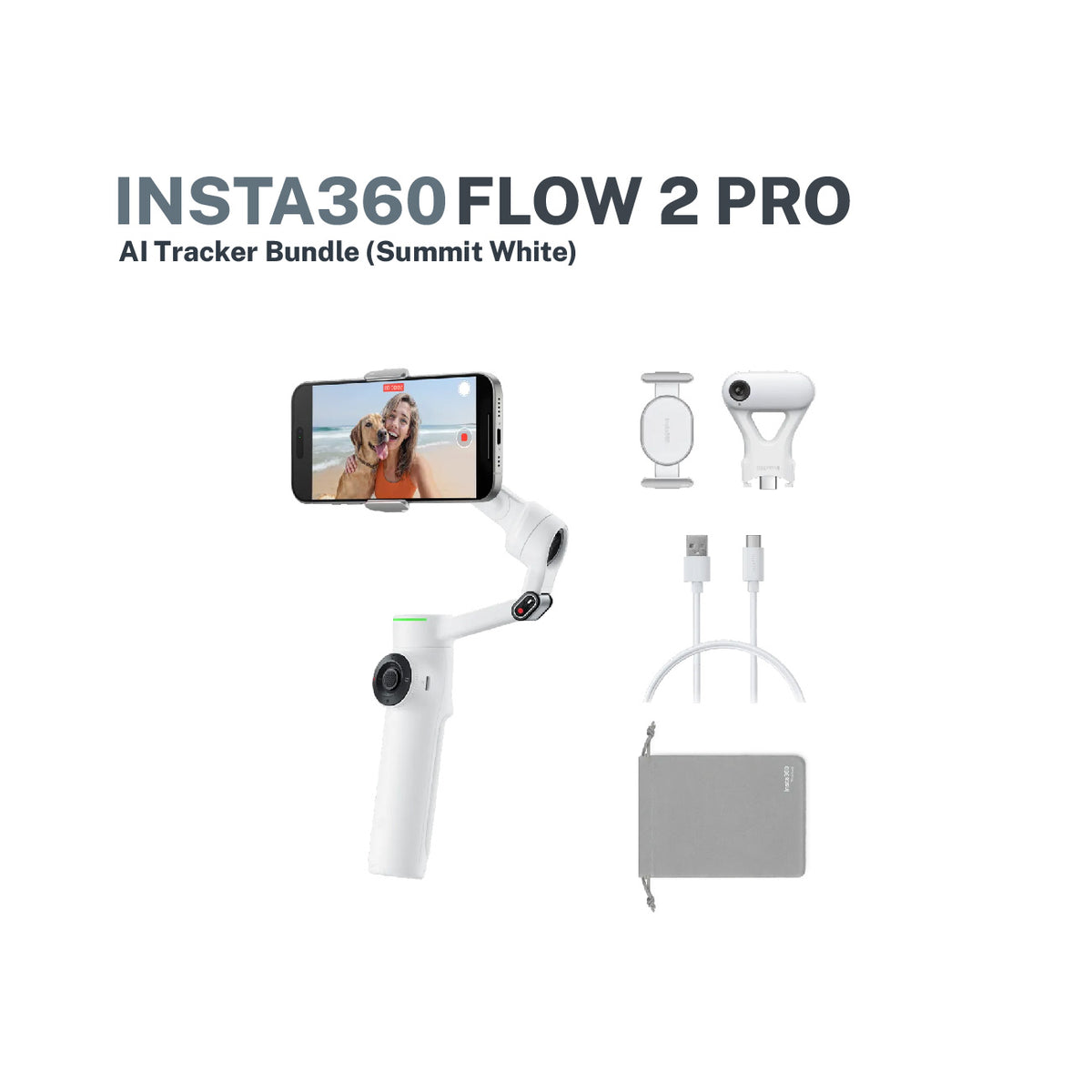 Insta360 Flow 2 Pro クリエイターキット ストーングレイ Insta360 Flow 2 Pro クリエイター・キット Creator Bundle
