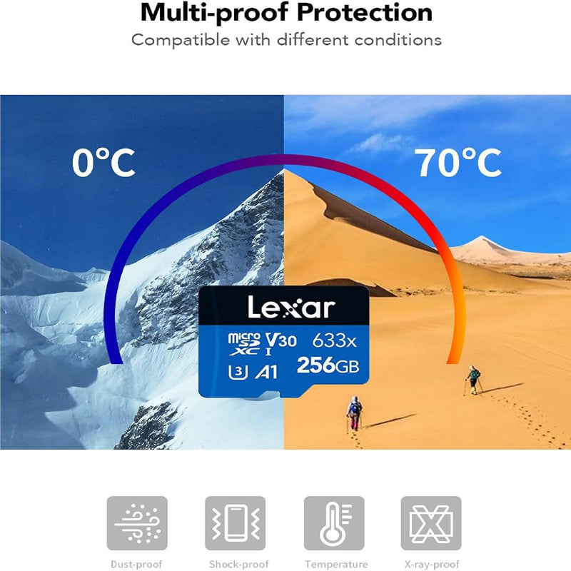 Lexar 256GB High-Performance 633x UHS-I microSDXC Memory Card