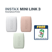 Instax Mini Link 3 Smartphone Printer with Free Instax Mini 10s Film