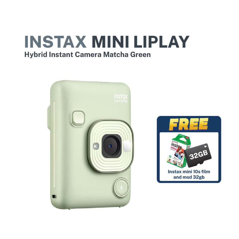 Instax Mini Liplay Hybrid Instant Camera with FREE film (single pack) and Lexar micro SD