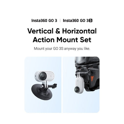 Insta360 Go 3 and 3S Vertical and Horizontal Action Mount Set