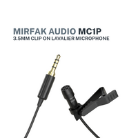 MIRFAK Audio MC1P 3.5mm clip on lavalier microphone