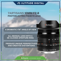 7Artisans Photoelectric 10mm f/2.8 Fisheye Lens is all manual with a de-clicked aperture ring