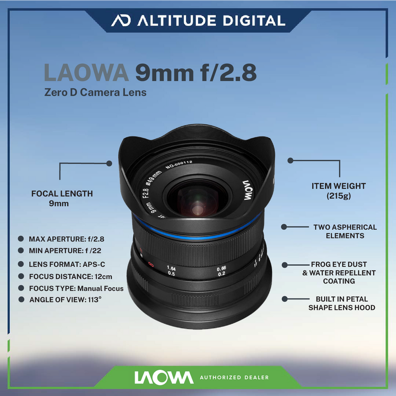 Laowa 9mm f/2.8 Zero-D (Pre-Order)