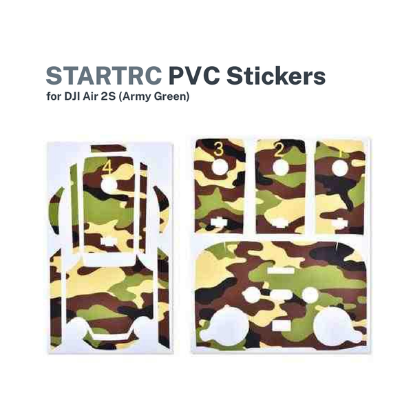 STARTRC PVC Stickers for DJI Air 2S (Army Green)
