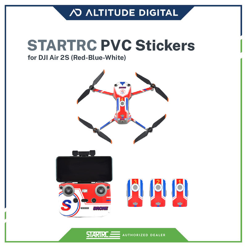 STARTRC PVC Stickers for DJI Air 2S (Red-Blue-White)