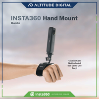 Insta360 Hand Mount strapped to hand