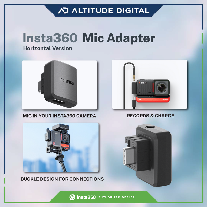 Insta360 ONE RS Mic Adapter (Horizontal Version)