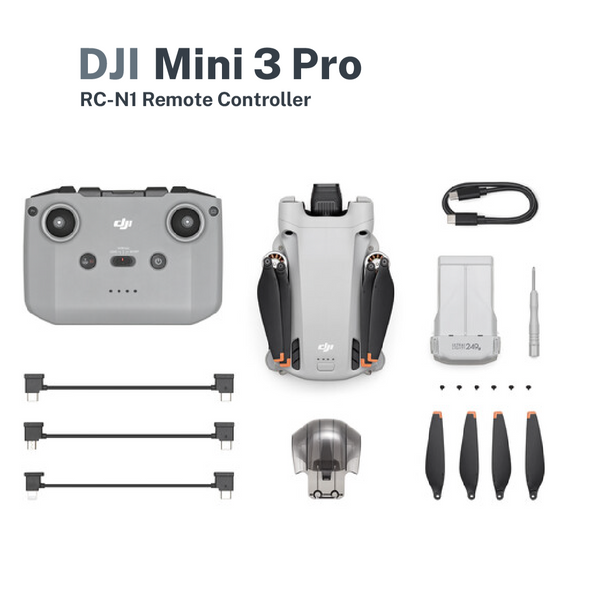 DJI Mini 3 Pro with RC-N1 Remote and FREE 64GB SanDisk Extreme MSD and DJI Shirt