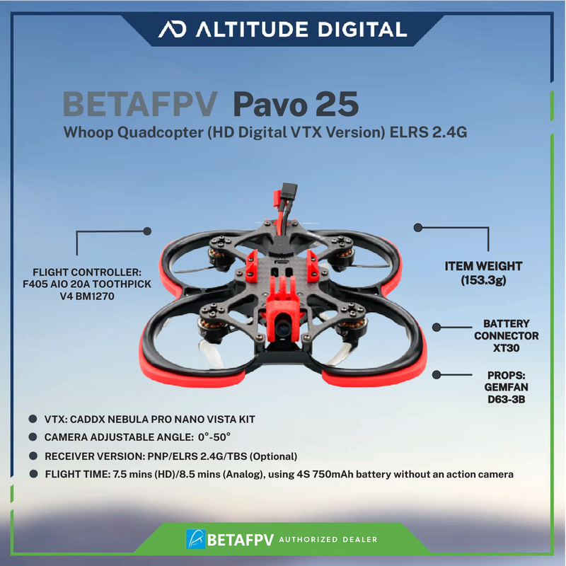BETAFPV Pavo 25 Whoop Quadcopter (HD Digital VTX Version) ELRS 2.4G