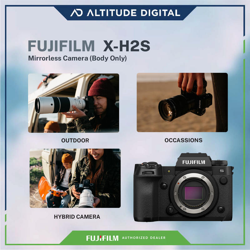 FUJIFILM X-H2S Mirrorless Camera with Sandisk Extreme SD 128GB