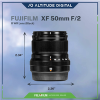 FUJIFILM XF 50mm F2 R WR Lens is 2.34 inches long and 2.36 inches wide