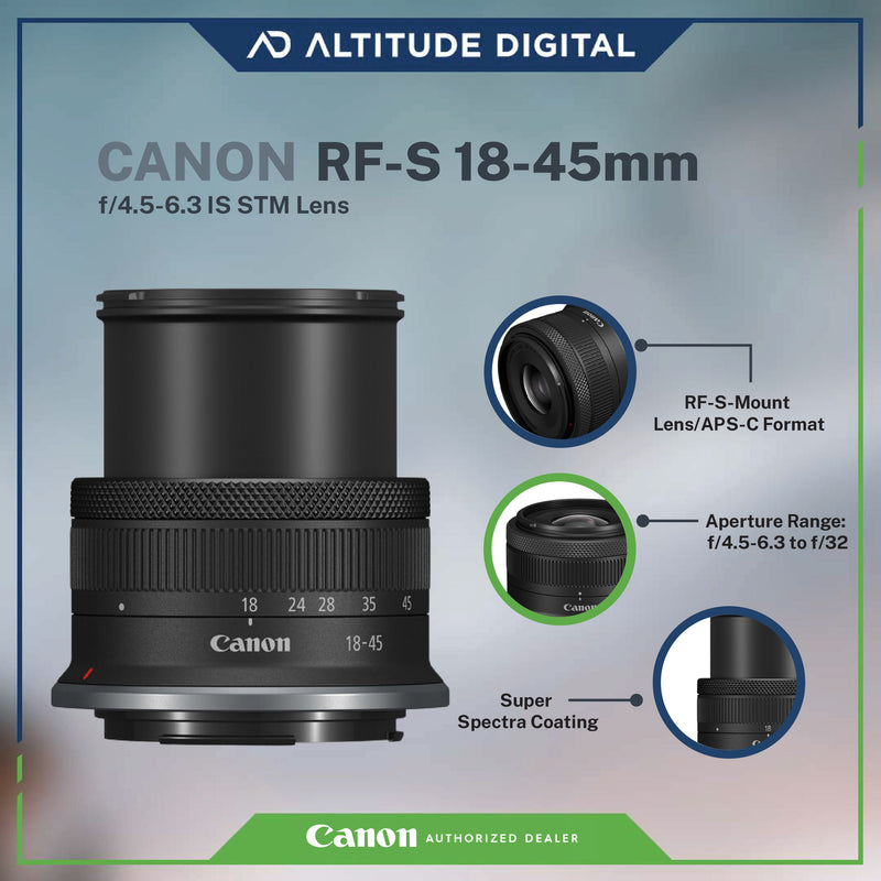 Canon RF-S 18-45mm f/4.5-6.3 IS STM Lens