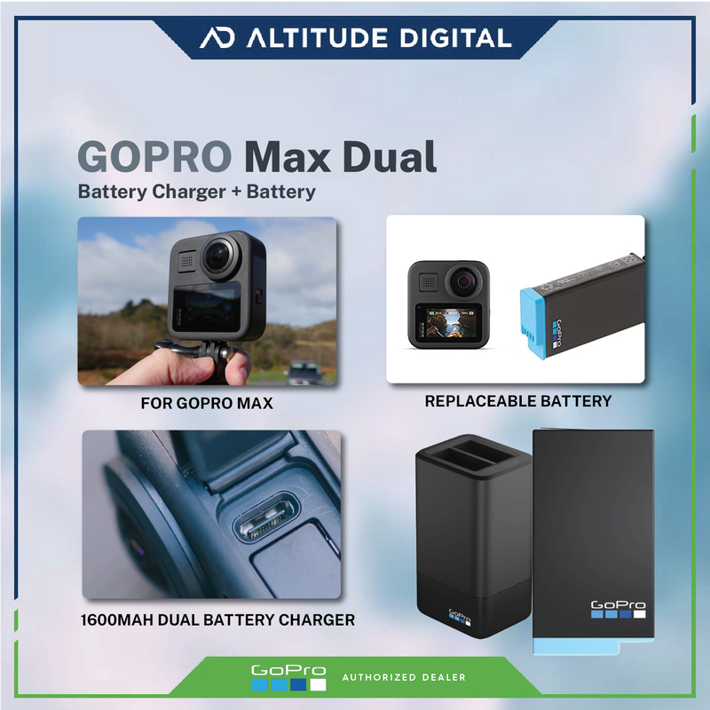 GoPro MAX Dual Battery Charger Battery Altitude - Main Image