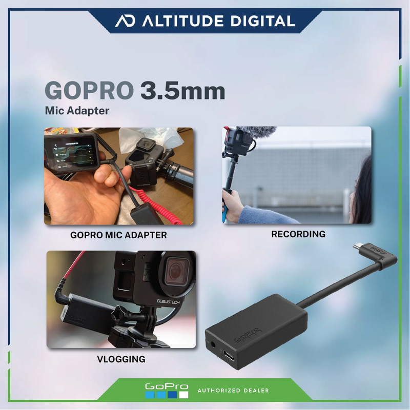 GoPro Pro AAMIC-001 Mic Adapter FOR GOPRO HERO8 + HD LAVALIER