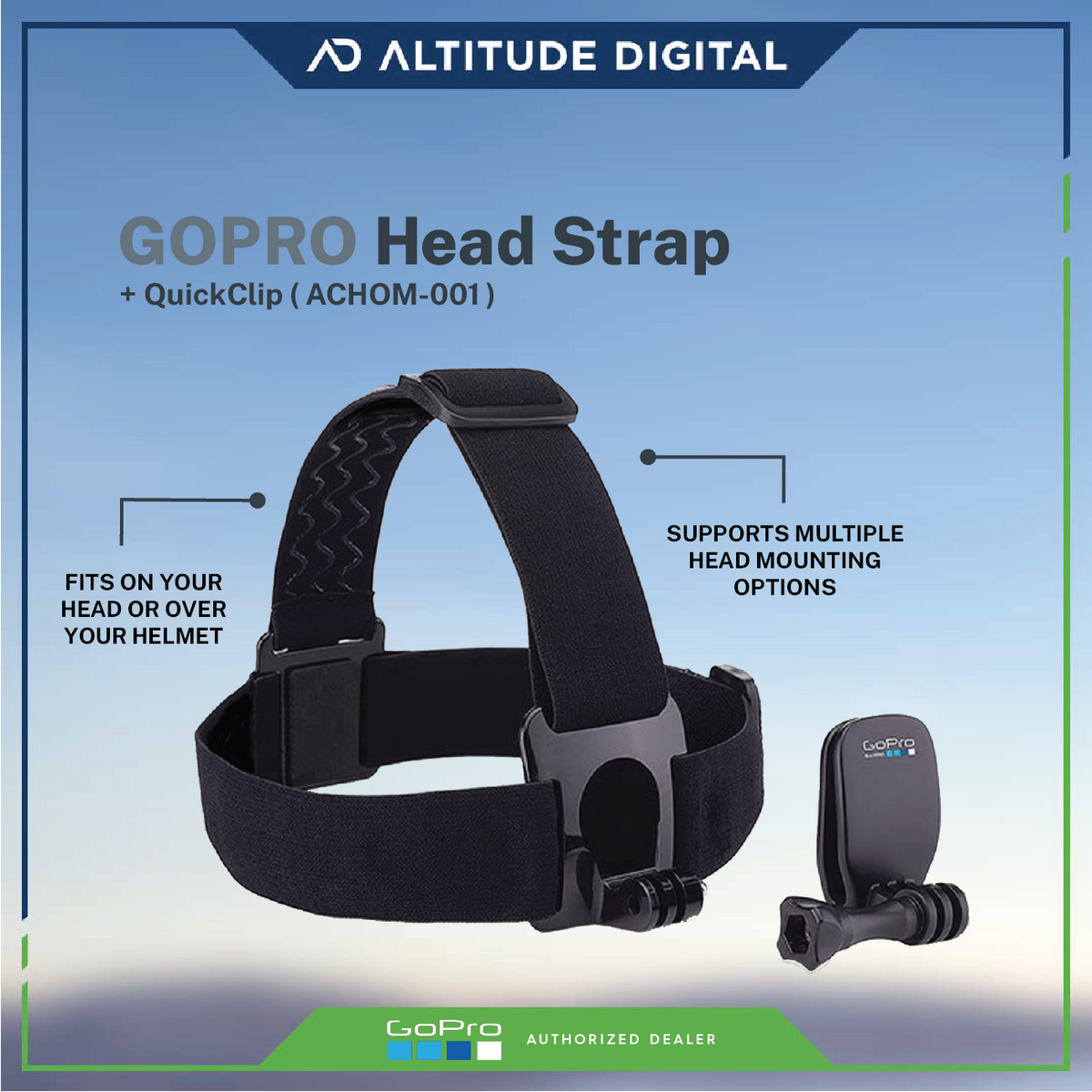 GoPro Head Strap & QuickClip - Altitude