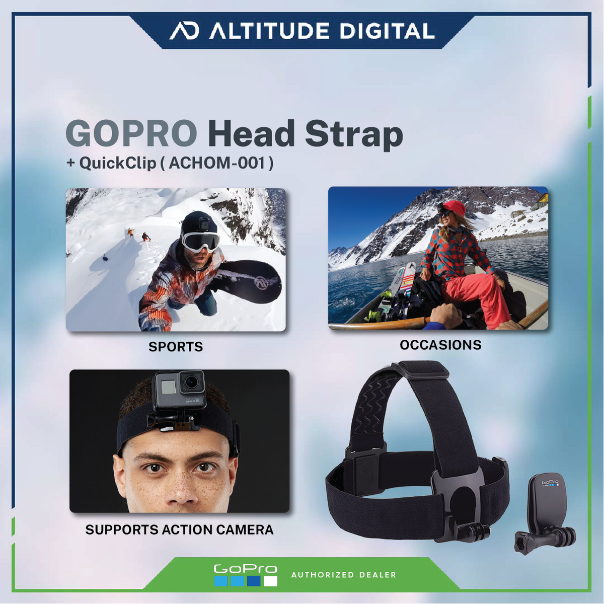 GoPro Head Strap & QuickClip - Altitude GoPro Head Strap & QuickClip - Altitude