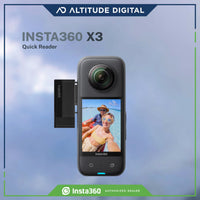 Using the Insta360 Action Camera connected to the Insta360 X3 Quick Reader