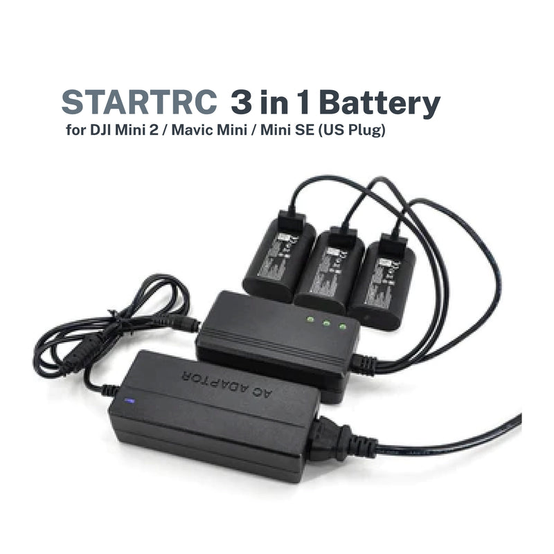 STARTRC 3 in 1 Battery Charger for DJI Mini 2 / Mavic Mini / Mini SE (US Plug)