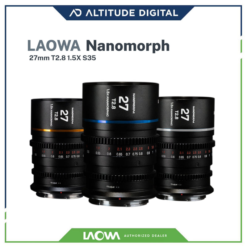 Laowa Nanomorph 27mm T2.8 1.5x S35 Anamorphic Lens (Silver) (Pre-Order)