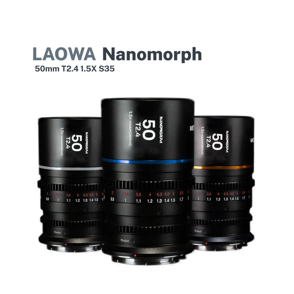 Laowa Nanomorph 50mm T2.4 1.5x S35 Anamorphic Lens (Blue) (Pre-Order)
