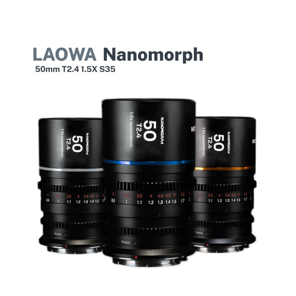 Laowa Nanomorph 50mm T2.4 1.5x S35 Anamorphic Lens (Amber) (Pre-Order)