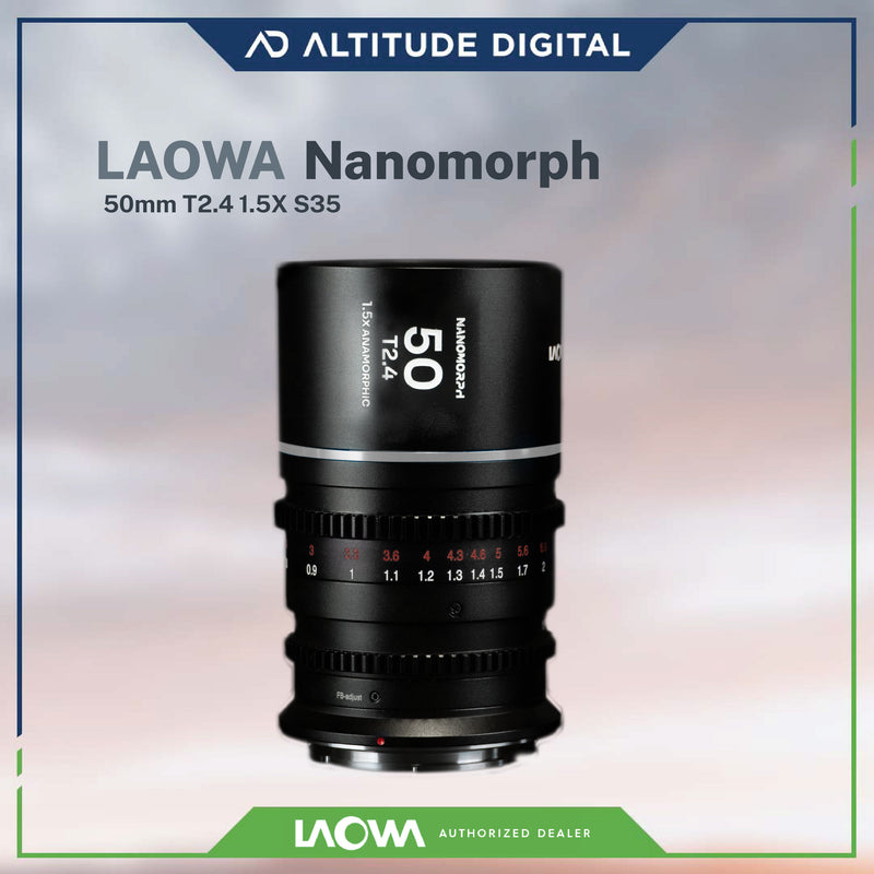 Laowa Nanomorph 50mm T2.4 1.5x S35 Anamorphic Lens (Blue) (Pre-Order)